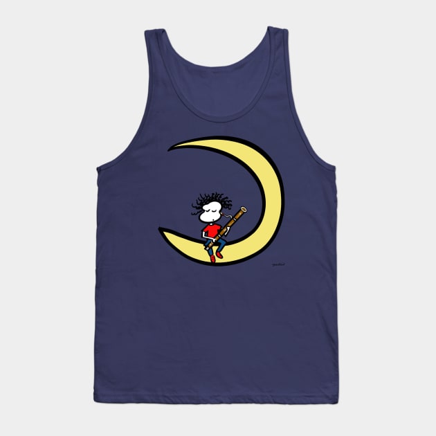 Moon and bassoon Tank Top by Guastevi